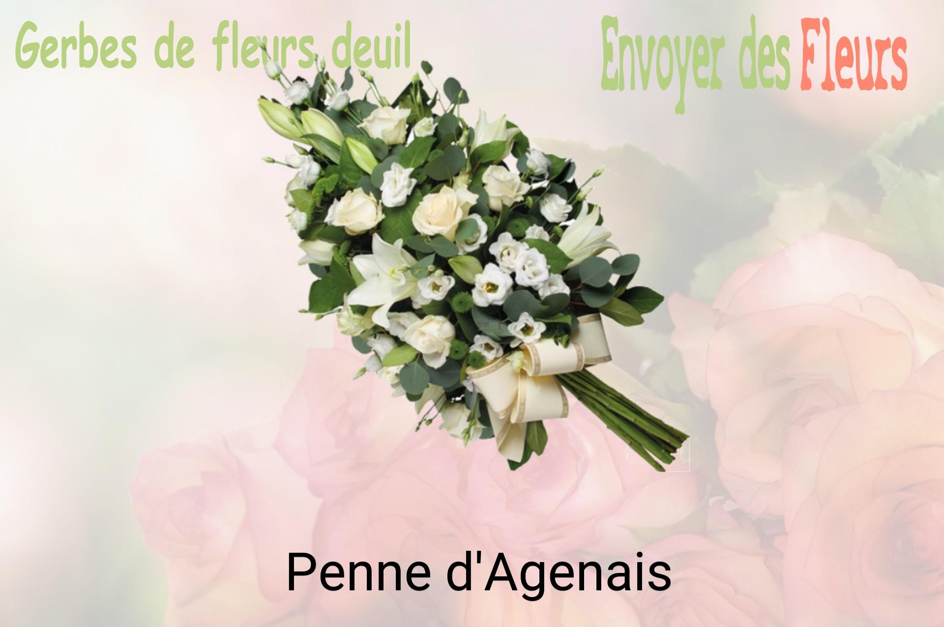Gerbe de fleurs de deuil livrée à Penne-d'Agenais